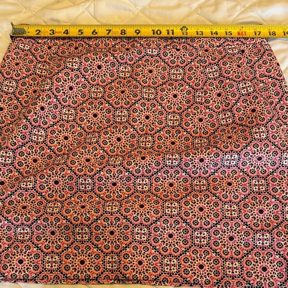 J. Crew Geometric Floral Mini Skirt - Pink and Black